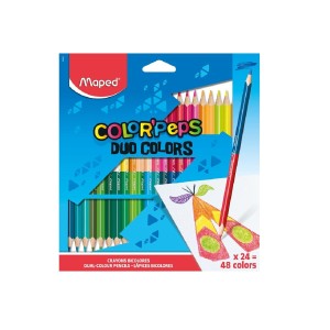 LAPIS DE COR COLORPEPS DUO 24 LAPIS E 48 CORES MAPED
