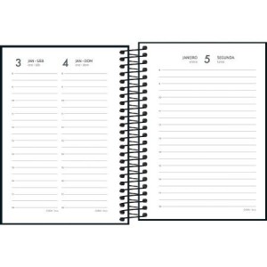 AGENDA ESPIRAL DIÁRIA SPICE PRETO M3 TILIBRA