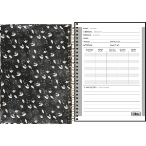 CADERNO ESPIRAL CAPA DURA 1/4 B&W 80 FOLHAS TILIBRA
