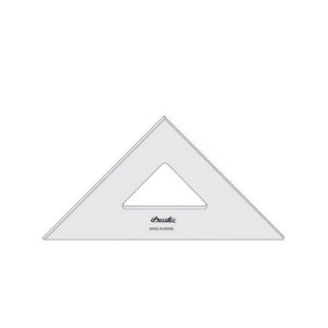 ESQUADRO DE ACRÍLICO 28CM REF 2528 (45°/45°/90°) TRIDENT