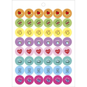 BLOCO DE ADESIVOS DECORADOS PARA PROFESSORES 12 FLS GRAFONS