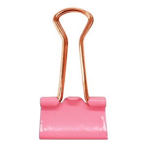 PRENDEDOR DE PAPEL 19MM ROSA PASTEL 12 UNIDADES TILIBRA