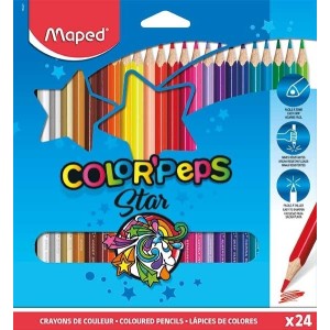 LÁPIS DE COR COLOR'PEPS STAR 24 CORES MAPED