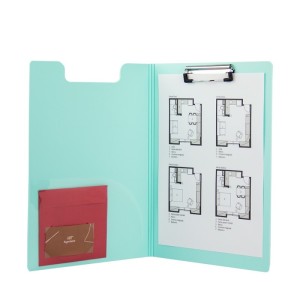 PRANCHETA COM CAPA A4 ECOSTRIPE OPACA VERDE ÁGUA YES