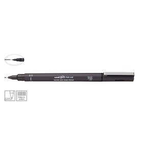 CANETA NANKIN UNI PIN FINE LINE 0.5MM DARK GREY UNI-BALL