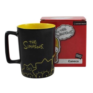 CANECA COM ALÇA QUADRADA 500ML SIMPSONS
