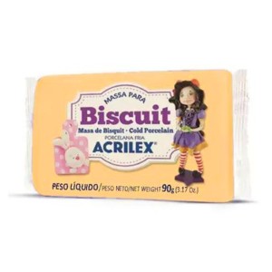 MASSA PARA BISCUIT AMARELO PELE 90G ACRILEX