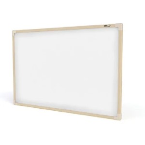 QUADRO BRANCO MOLDURA MADEIRA 60X40CM STALO